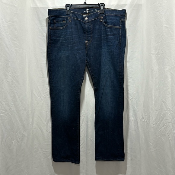 7 For All Mankind Rhigby Straight Leg Jeans SZ 40 - Picture 1 of 6